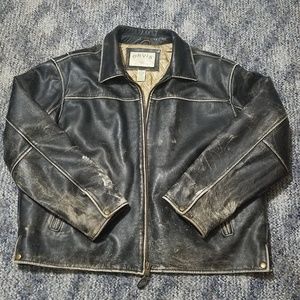 orvis leather bomber jacket